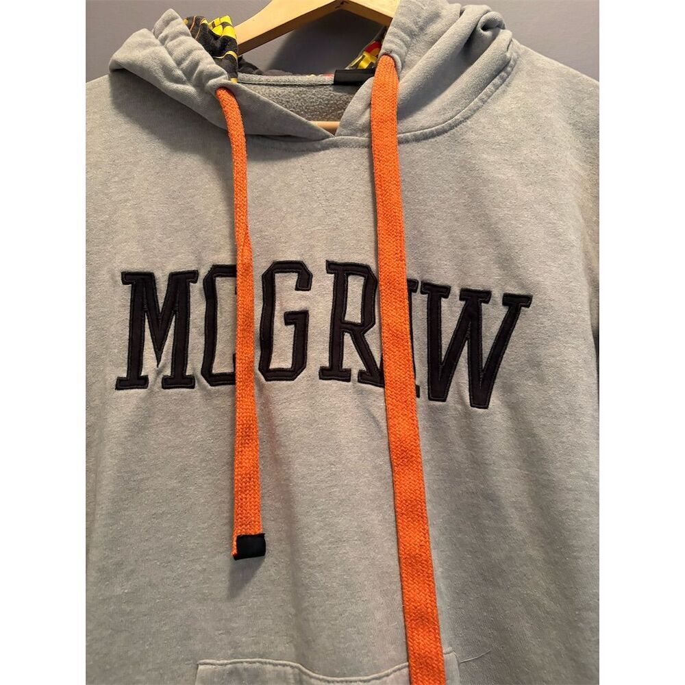 McGraw Unisex Gray Hoodie Jacket L Tour Patch Detail Casual - Picture 2 of 10